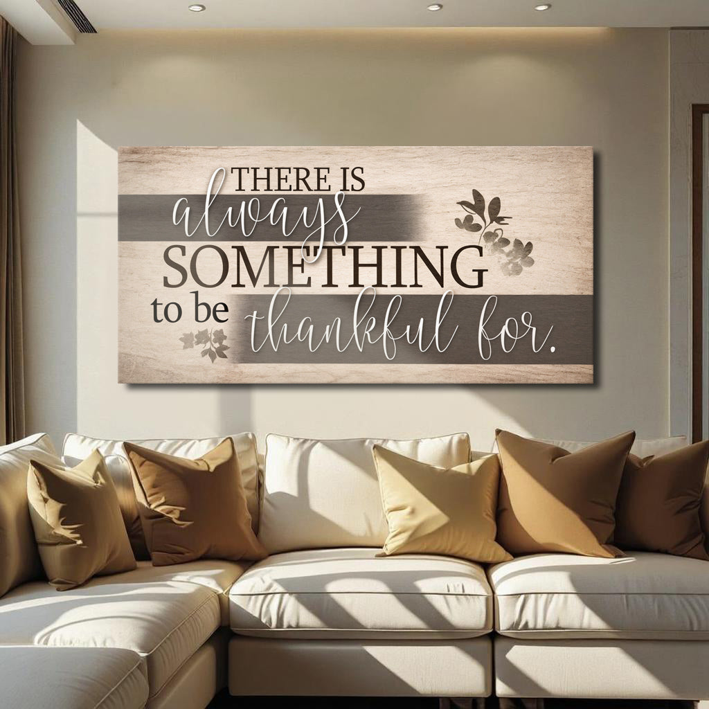 Landscape faith wall sign with floral/butterfly accents, beige wood grain, dark quote lettering.