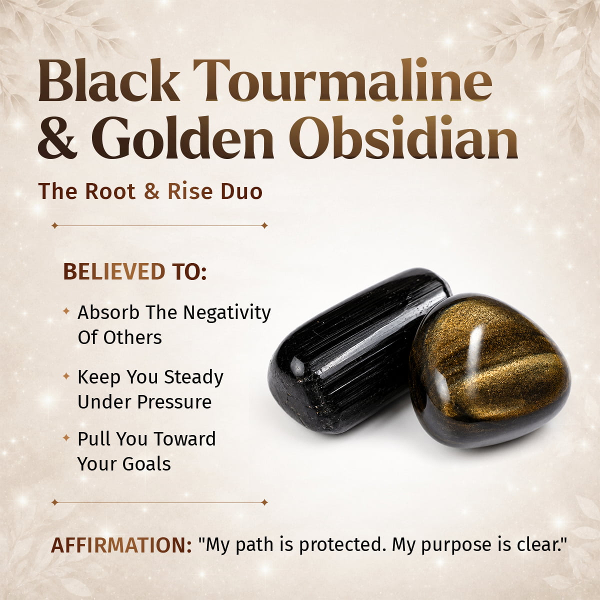 Black and gold gemstone stones for the bracelet, glossy and textured