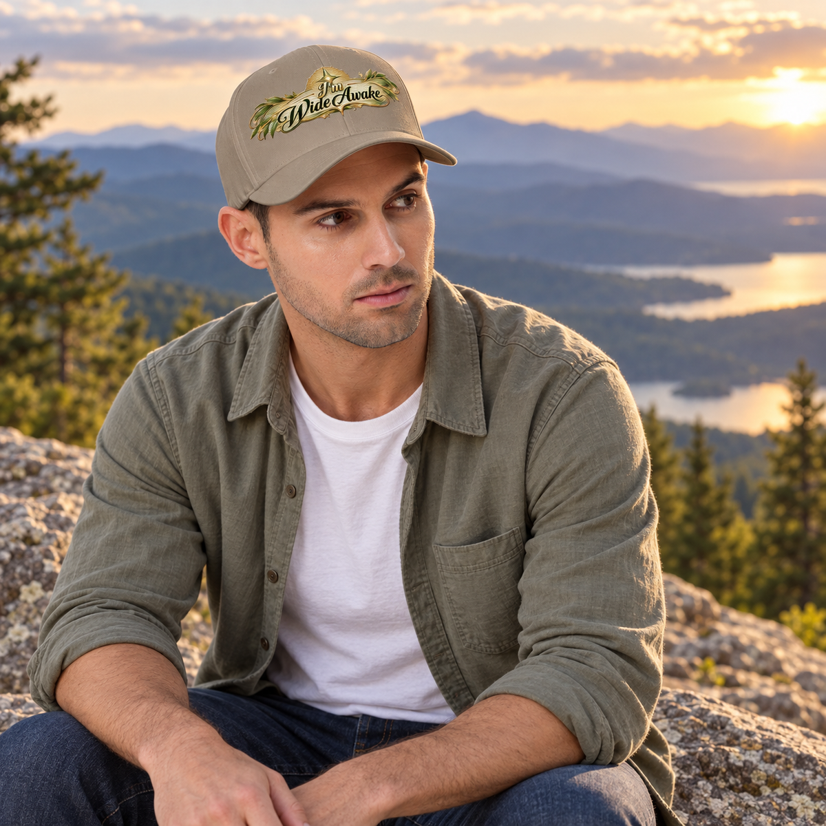 Structured twill cap with spiritual message
